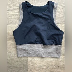 Lululemon Athletica Gray and Navy Pullover Sports Bra